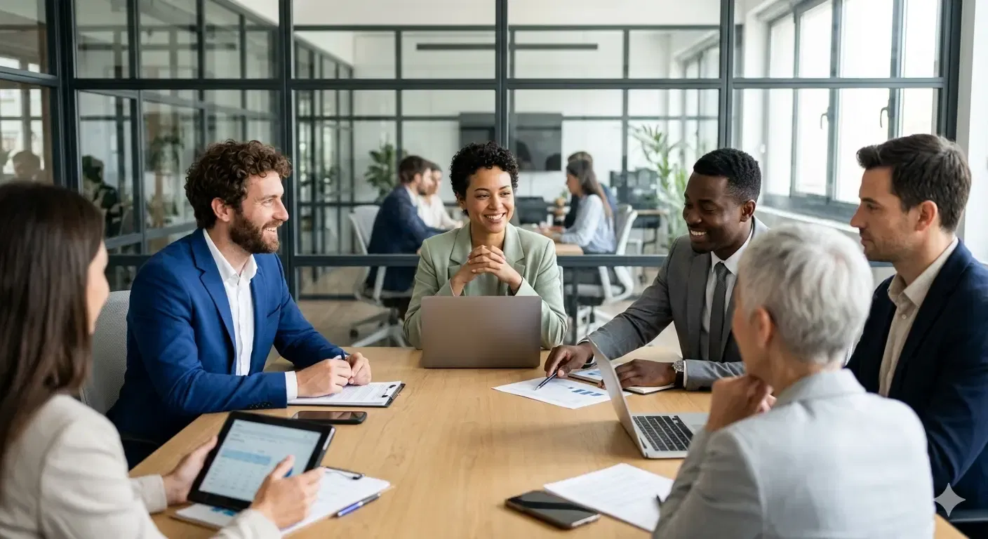 Pharmacovigilance consulting professionals in a laboratory setting